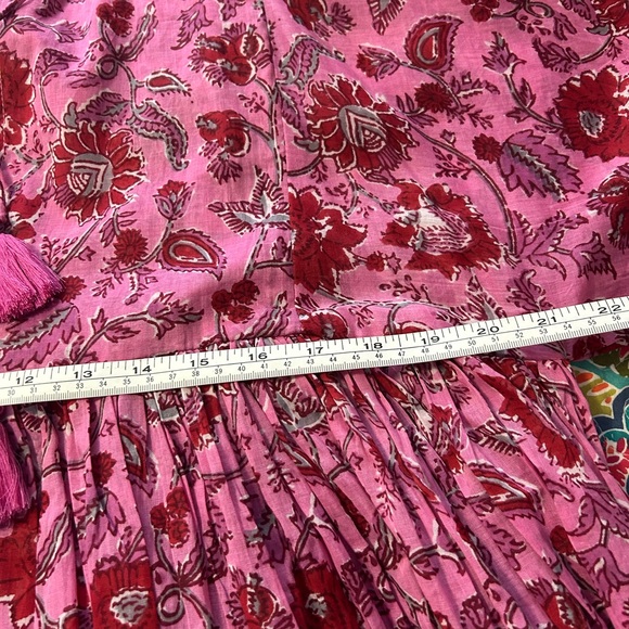 Dolma  Pink and Red Patterned flowy dress - Picture 5 of 8